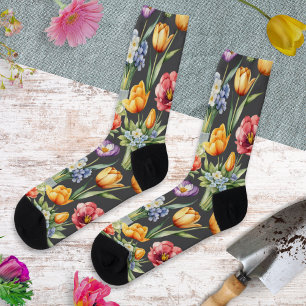 Kleurrijke Lente Bloemen Gebloemde Tuinliefhebber' Sokken