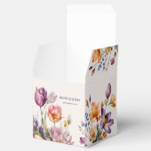 Kleurrijke lente bloemen gunst box bedankdoosjes (Geopend)