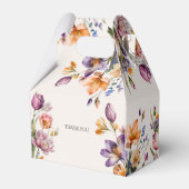 Kleurrijke lente bloemen gunst box bedankdoosjes (Achterkant)