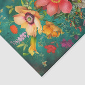 KLEURRIJKE LENTE BLOEMEN IN VAAS DECOUPAGE TISSUEPAPIER (Detail)