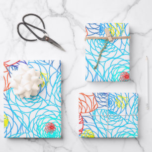 Kleurrijke Lente Bloemen Inpakpapier Vel