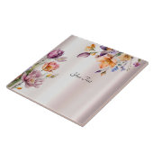 Kleurrijke Lente Bloemen Keramische Tegel Tegeltje (Zijkant)