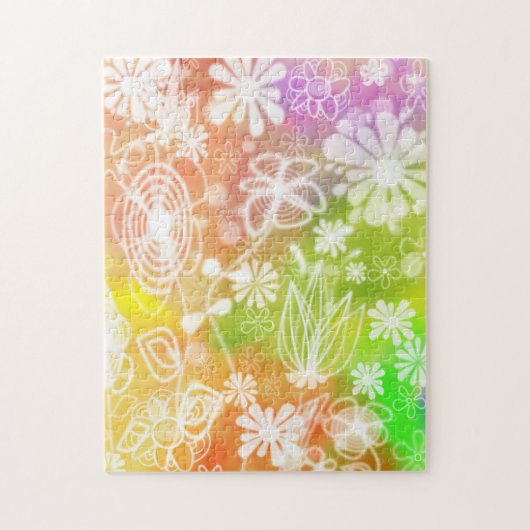 Kleurrijke Lente Bloemen Legpuzzel (Verticaal)