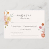 Kleurrijke lente bloemen RSVP bruiloft reactie Informatiekaartje (Voorkant)