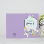 Kleurrijke lente Bloemen Schrift Kerk Bulletin (Staand voorkant)