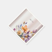 Kleurrijke lente bloemen servetten (Hoek)