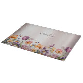 Kleurrijke lente bloemen snijplank (Hoek)