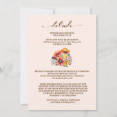 Kleurrijke lente bloemenalles in één bruiloft kaart (Achterkant)