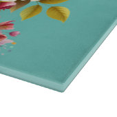 Kleurrijke, lente/bloemenbij snijplank (Hoek)