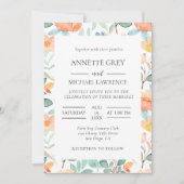 Kleurrijke lente bloemenbruiloft uitnodiging (Voorkant)