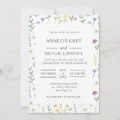 Kleurrijke lente bloemenbruiloft uitnodiging (Voorkant)