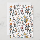 Kleurrijke lente bloemenbruiloft uitnodiging (Achterkant)