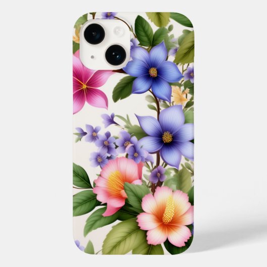 Kleurrijke lente bloemenpatroon Elegante bloemkuns Case-Mate iPhone Case (Achterkant)