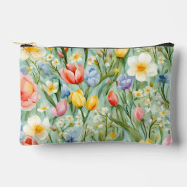 Kleurrijke lente bloemenveld. Schilderij Etui