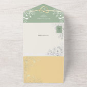 Kleurrijke lente bruiloft all in one uitnodiging (Buitenkant)