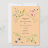 Kleurrijke lente bruiloft uitnodiging (Voorkant)