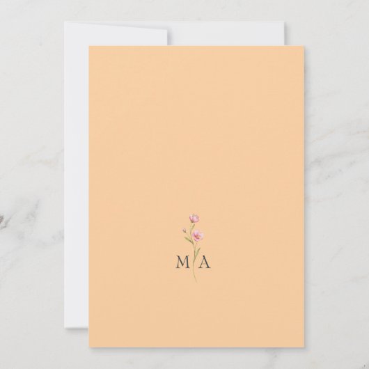 Kleurrijke lente bruiloft uitnodiging (Achterkant)