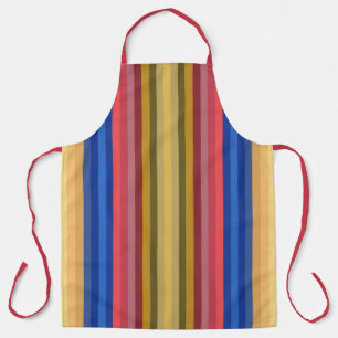 Kleurrijke lente- en zomermode streepkleuren schort