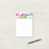 Kleurrijke lente Musical Birds Post-it® notes (Op bureau)