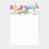 Kleurrijke lente Musical Birds Post-it® notes (Voorkant)