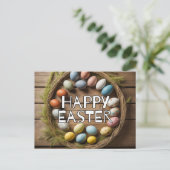 Kleurrijke lente paasei collage briefkaart (Staand voorkant)
