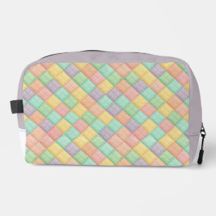 Kleurrijke lente/Pasen vintage patchwork quilt Toilettasje