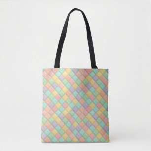 Kleurrijke lente/Pasen vintage patchwork quilt Tote Bag