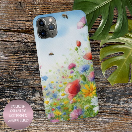 Kleurrijke Lente Veldbloemen Bloemen Bloemen Bloem iPhone Hoesje