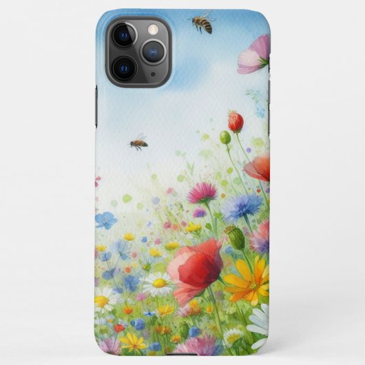 Kleurrijke Lente Veldbloemen Bloemen Bloemen Bloem iPhone Hoesje (Achterkant)