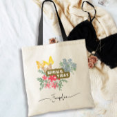 Kleurrijke lente vibes tote bag