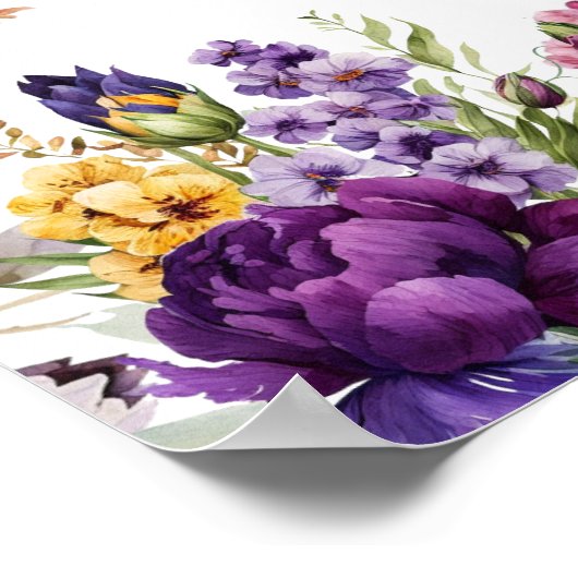 Kleurrijke Lente Vrijgezellenfeest Welkom Poster (Hoek)