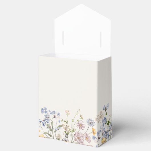 Kleurrijke lente weide met wilde bloemen  Baby Sho Bedankdoosjes (Geopend)