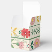 Kleurrijke lente weide tuin bruiloft met wilde blo bedankdoosjes (Geopend)