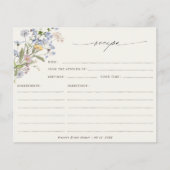 Kleurrijke Lente Wilde Bloem Bruiloft Receptie Uit (Voorkant)