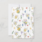 Kleurrijke lente wilde bloem, tuinkruiden bedankkaart (Achterkant)