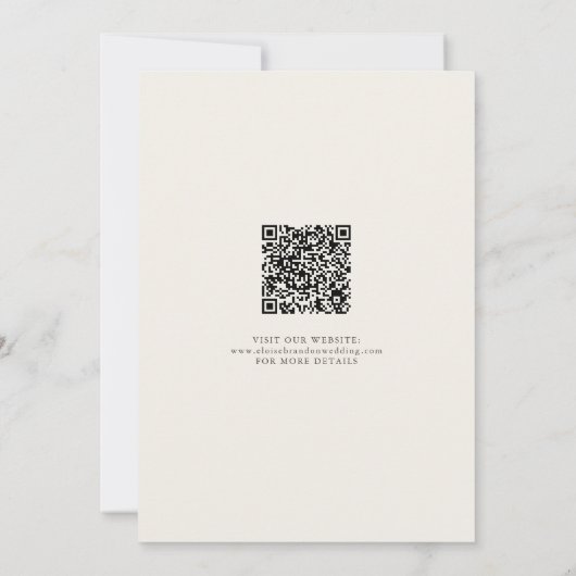Kleurrijke lente wilde bloemen weide tuin QR-code Save The Date (Achterkant)
