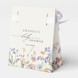 Kleurrijke Lente Wilde Bloemenweide Baby Shower Bedankdoosjes