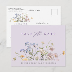 Kleurrijke Lente Wilde Bloemenweide  Bewaar de Dat Briefkaart