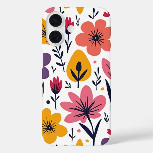 Kleurrijke lente wilde bloemenweide botanisch Case-Mate iPhone case (Achterkant)