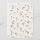 Kleurrijke Lente Wilde Bloemenweide Tuin Bruiloft Bedankkaart (Achterkant)