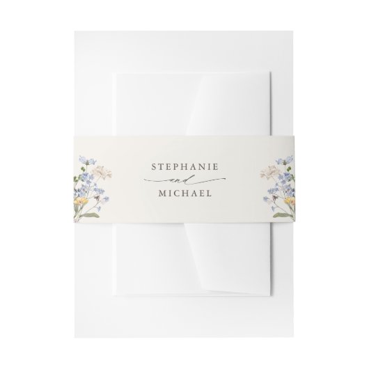 Kleurrijke Lente Wilde Bloemenweide Tuin Bruiloft  Uitnodigingen Wikkel (Voorkant Voorbeeld)