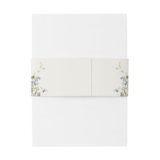 Kleurrijke Lente Wilde Bloemenweide Tuin Bruiloft  Uitnodigingen Wikkel (Achterkant Voorbeeld)