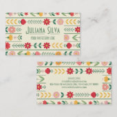 Kleurrijke lente wilde bloemenweide tuin visitekaartje (Voorkant / Achterkant)