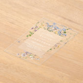 Kleurrijke lente Wildflower beemdweide Garden Wedd Acryl Uitnodigingen (Laagn)