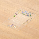 Kleurrijke lente Wildflower beemdweide Garden Wedd Acryl Uitnodigingen (Laagn)