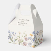 Kleurrijke lente Wildflower beemdweide Garden Wedd Bedankdoosjes (Achterkant)