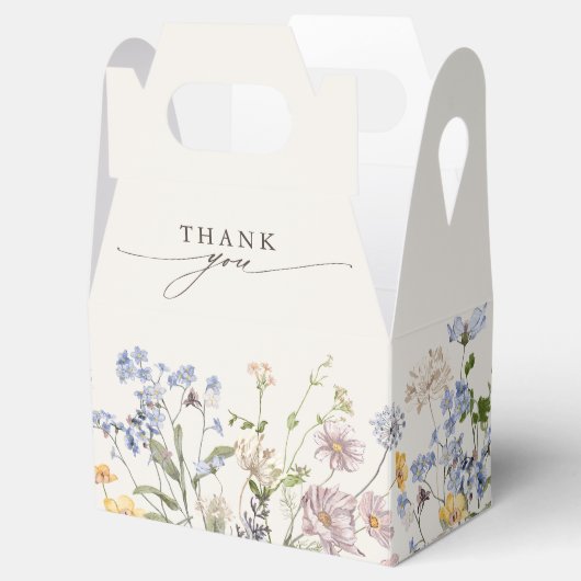 Kleurrijke lente Wildflower beemdweide Garden Wedd Bedankdoosjes (Geopend)
