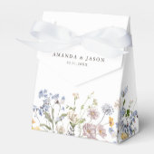 Kleurrijke lente Wildflower beemdweide Garden Wedd Bedankdoosjes (Voorkant Zijde)