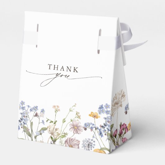 Kleurrijke lente Wildflower beemdweide Garden Wedd Bedankdoosjes (Achterkant)