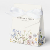 Kleurrijke lente Wildflower beemdweide Garden Wedd Bedankdoosjes (Voorkant Zijde)